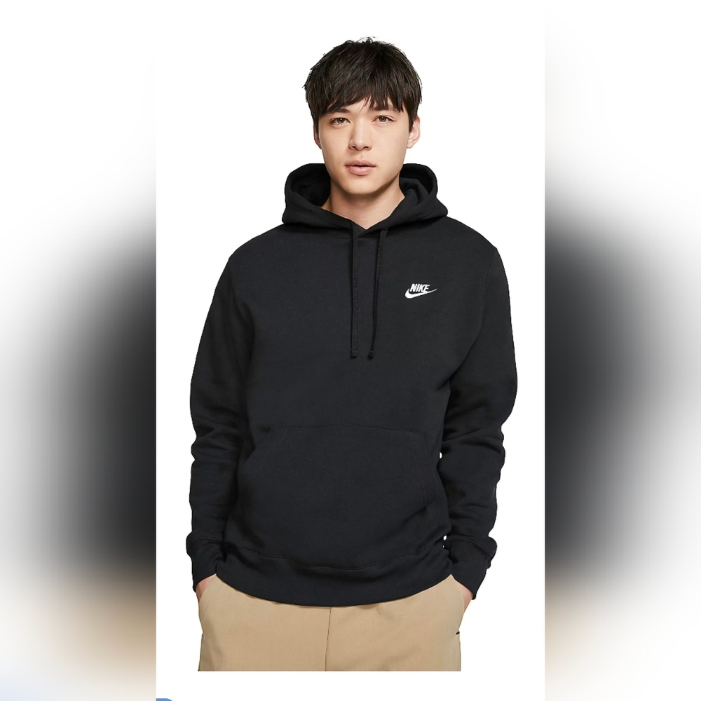 Nike Men's Black Hoodie Size Medium